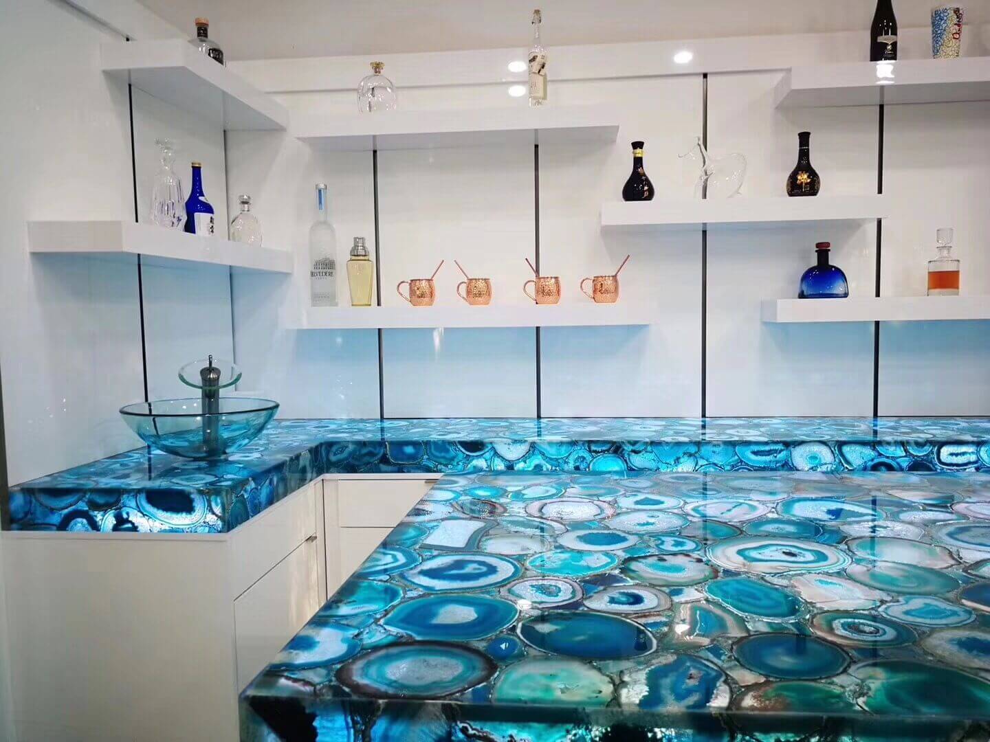 Semi-Precious Gemstone Installation, Boca Raton Countertop Installers